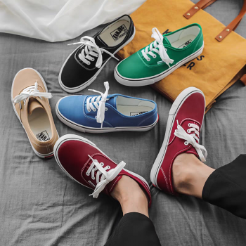 安纳海姆帆布鞋男2025夏季新款小白鞋韩版百搭情侣低帮休闲板鞋女
